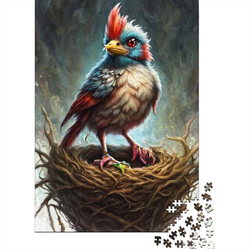 Tierkunst-Vogel-Puzzle, schwierig, 100% recycelter Karton, Puzzle für Damen und Herren, 1000 Teile (38 x 26 cm) von GQmoney