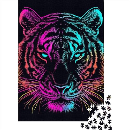 Tiger Puzzle 100% recycelter Karton Premium Karton Puzzle für Erwachsene Kinder 38x26cm/1000pcs von GQmoney