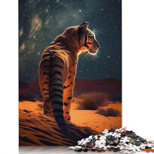 Tiger unter den Sternen, Puzzle 1000 Teile für Erwachsene, kreative Spiele, Puzzlespiele für Erwachsene für Jungen oder Mädchen, 1000 Teile (75 x 50 cm) von GQmoney