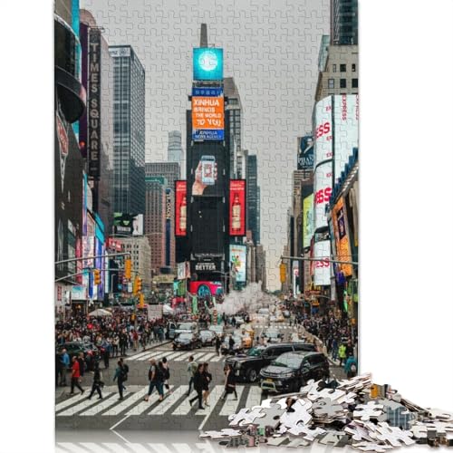 Time Square New York City Puzzle für Erwachsene, Spielzeug, Lernspiel, schwierige Puzzles für Kinder ab 12 Jahren, 1500 Teile (85 x 57 cm) von GQmoney