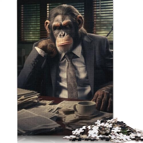 Todessteuern und Affen-Puzzles für Erwachsene und Kinder. Unmögliches Herausforderungsspielzeug, Lernspiel, Heimdekoration, Geschenke, 1000 Teile (75 x 50 cm) von GQmoney