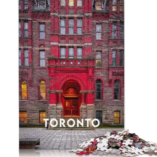 Toronto 4 Puzzle mit 1500 Teilen für Erwachsene, 100% recycelte Holzplatte, schwierige Puzzles für Frauen und Männer, 1500 Teile (85 x 57 cm) von GQmoney