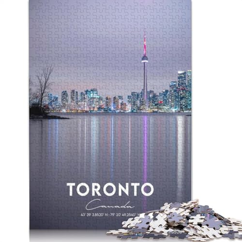 Toronto 6 Puzzle-Spielzeug für Erwachsene, Lernspiel, Puzzlespiele für Erwachsene für Frauen und Männer, 1000 Teile (75 x 50 cm) von GQmoney