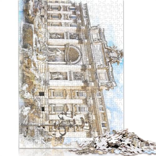 Trevi-Brunnen, Rom, Italien, 520-teiliges Puzzle, ab 18 Jahren, Lernspiele, Puzzles für Erwachsene, für Frauen, für Kinder ab 12 Jahren, 520 Teile (52 x 38 cm) von GQmoney