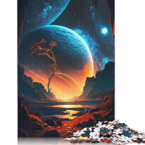 Twilight Cosmos Puzzle für Erwachsene, Premium-Puzzle aus 100% recyceltem Brett, Problemlösungspuzzles für Erwachsene und Kinder, 1000 Teile (75 x 50 cm) von GQmoney