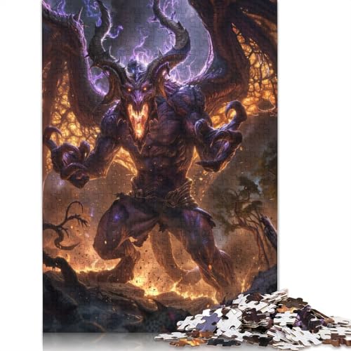 Twisted Demon Fury Puzzle, 520 Teile, für Erwachsene, Holzpuzzles für Erwachsene und Jugendliche ab 12 Jahren, 520 Teile (52 x 38 cm) von GQmoney