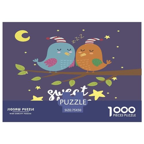 Unmögliche Puzzles für Erwachsene, Mondvogel, 1000 Teile, Holzpuzzle, Geschenke für Kinder und Erwachsene, 1000 Teile (75 x 50 cm) von GQmoney