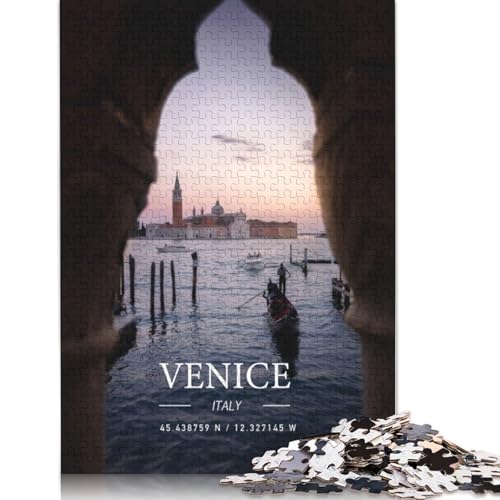 Venice Puzzle-Spielzeug für Erwachsene, Lernspiel, Puzzle-Spiele für Erwachsene für Frauen und Männer, 520 Teile (52 x 38 cm) von GQmoney
