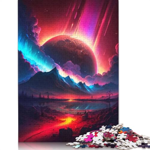 Vibrant Aurora Dreamscape 520 Puzzle, herausfordernd und knifflig, Puzzle für Männer, Geschenke für Erwachsene und Teenager, 520 Teile (52 x 38 cm) von GQmoney