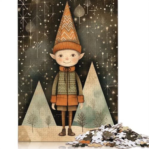 Vintage-Puzzle mit süßem Elfenmotiv, 1000 Teile, für Erwachsene und Jugendliche ab 12 Jahren, 1000 Teile (75 x 50 cm) von GQmoney