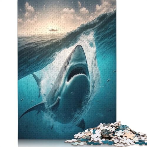 Walhai-Puzzle für Erwachsene und Kinder, 1500 Teile, skurrile Herausforderung, Spielzeug, Lernspiele, Heimdekoration, Geschenke, 1500 Teile (85 x 57 cm) von GQmoney