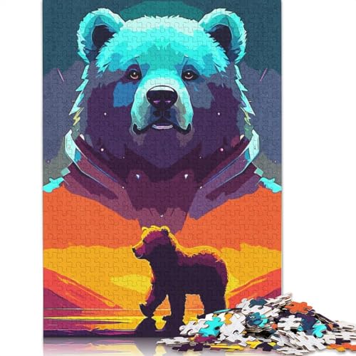 Walking Bear Puzzle 1500 Teile für Erwachsene, kreative Spiele, Puzzlespiele für Erwachsene für Jungen oder Mädchen, 1500 Teile (85 x 57 cm) von GQmoney