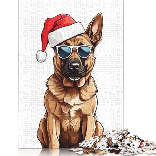 Weihnachts-Malinois, 520 Puzzles für Erwachsene, Lernspiel, Puzzlespiele für Erwachsene für Jungen oder Mädchen, 520 Teile (52 x 38 cm) von GQmoney