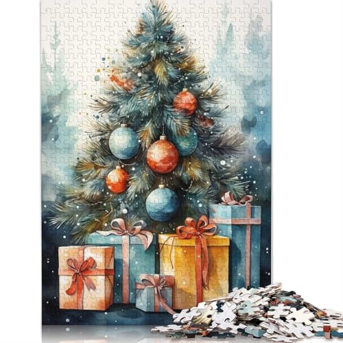 Weihnachtsfreude, 1000-teiliges Puzzle für Teenager, Geschenke, Papierpuzzle, Puzzle für Erwachsene, Lernspiele für Zuhause, DIY-Spielzeug, 1000 Teile (75 x 50 cm) von GQmoney