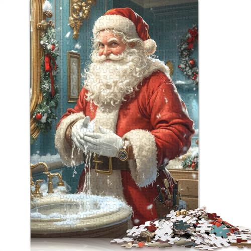 Weihnachtsmann wäscht Sich die Hände, Puzzle für Erwachsene, 1000 Teile, Puzzles für Erwachsene und Teenager ab 12 Jahren, 1000 Teile (75 x 50 cm) von GQmoney