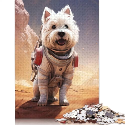 Westie Mars 1000-teiliges Puzzle für Erwachsene | | Familienspaß-Puzzles für Erwachsene, Geschenke, Denkspiele, 1000 Teile (75 x 50 cm) von GQmoney