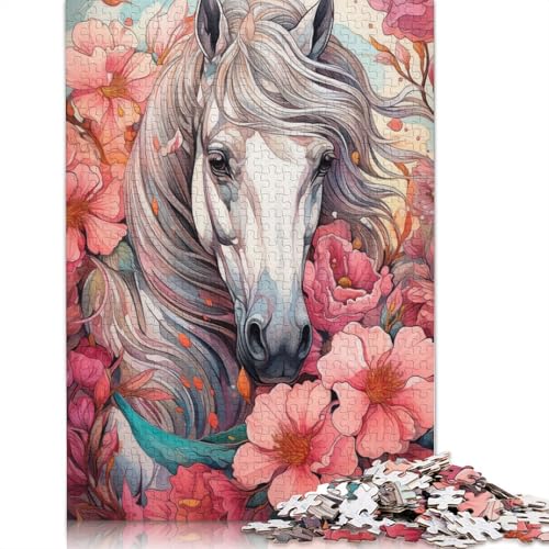 Wild Horse Hues Puzzle für Erwachsene und Kinder. Skurrile Herausforderung, Spielzeug, Lernspiele, Heimdekoration, ab 14 Jahren, 1500 Teile (85 x 57 cm) von GQmoney