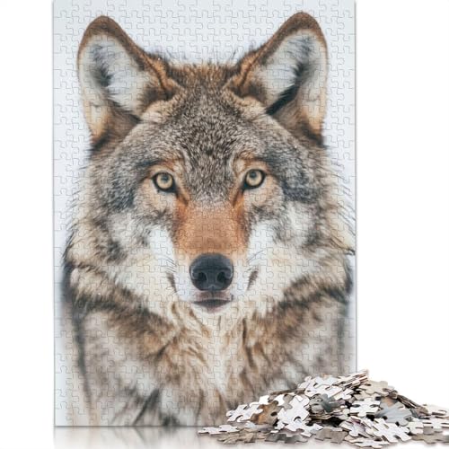 Wolfsgesicht-Puzzle, 1000 Teile, für Erwachsene | | Familienspaß-Puzzles für Erwachsene, Geschenke, Denkspiele, 1000 Teile (75 x 50 cm) von GQmoney