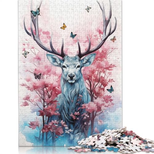 Woodland Majesty Puzzle für Erwachsene und Kinder. Wunderliches Herausforderungsspielzeug, Lernspiele, Heimdekoration, ab 14 Jahren, 1000 Teile (75 x 50 cm) von GQmoney