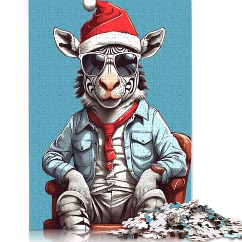 Zebra-Weihnachtspuzzle für Erwachsene ab 18 Jahren, Lernspiele, Puzzle für Erwachsene und Kinder, 1000 Teile (75 x 50 cm) von GQmoney