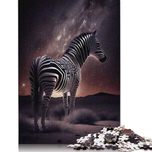 Zebra unter der Milchstraße, 520-teiliges Puzzle, ab 18 Jahren, Lernspiele, Puzzles für Erwachsene, für Frauen, für Kinder ab 12 Jahren, 520 Teile (52 x 38 cm) von GQmoney
