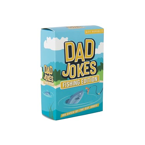 Gift Republic Fishing Dad Jokes – 100 Karten Packung mit Fischfang-Themen-Witzen & Wortspielen Perfektes Strumpffüller oder Gag-Geschenk für Männer – Kinder/Erwachsene Ideal für Weihnachten oder Gift Republic Fishing Dad Jokes – 100 Karten Packung mit Fischfang-Themen-Witzen & Wortspielen Perfektes Strumpffüller oder Gag-Geschenk für Männer – Kinder/Erwachsene Ideal für Weihnachten oder von GR Gift Republic