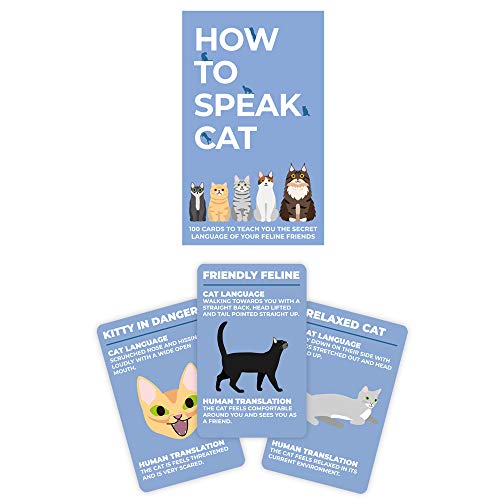 Gift Republic 100 How To Speak Cat Karten Katzenverhalten Karten Haustierbesitzer Geschenk von GR Gift Republic