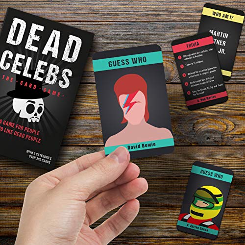 Gift Republic Guess The Dead Celebrity Card Game Famous People Trivia Game 300 Cards Portable Travel Board Game, Black Gift Republic Guess The Dead Celebrity Card Game Famous People Trivia Game 300 Cards Portable Travel Board Game, Black von GR Gift Republic