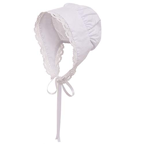 GRACEART Bauernhut, Amish-Hut, Präriemütze, Damen, Mädchen, Pionier, Kolonialhaube, 100 % Baumwolle, Farbe: 00Plus, Medium von GRACEART