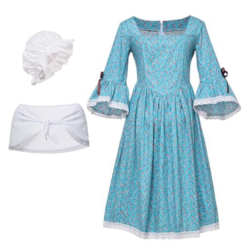 GRACEART Colonial Dress Prairie Pioneer Kostüm Viktorianisches Dienstmädchenkleid 99,99% Baumwolle von GRACEART