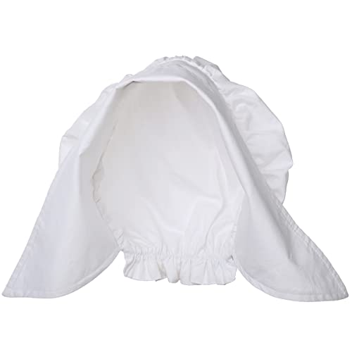 GRACEART Damen Bäuerin Magd Hut Kopfbedeckung Hut Kolonialfrau Haube Mittelalter Kopfbedeckung (Weiß) von GRACEART