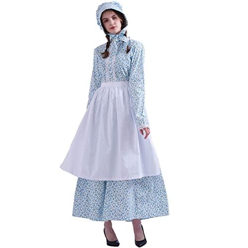 GRACEART Damen Pioneer Frau Kostüm Kolonial Kleid 99,99% Baumwolle von GRACEART