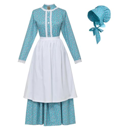 GRACEART Damen Pioneer Frau Kostüm Kolonial Kleid 99,99% Baumwolle von GRACEART