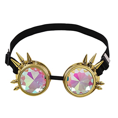 GRACEART Musik Festival Burning Man Hats Pailletten Militär Hut Steampunk Kopfbedeckung, Stil-16 (nur Brille), Medium von GRACEART