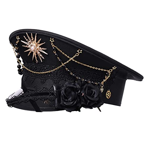 GRACEART Unisex Steampunk Hüte Gothic Militär Kapitän Hut Lolita Caps Burning Man Hat von GRACEART
