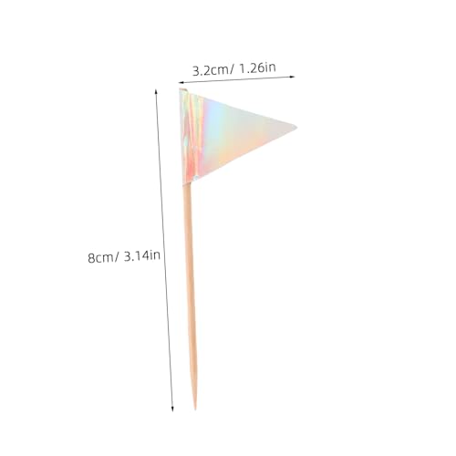 GRADENEVE 12 Stück Teiliges Cake Decoration Flag Picks Dreieckige Sandwich Toothpicks Stabile Cake Toothpicks Flags für Geburtstags Hochzeits und Feiertags Dessertdekorationen von GRADENEVE
