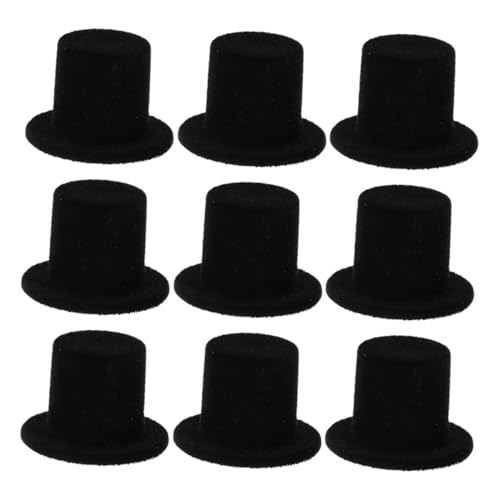 GRADENEVE 15 Stück Teiliges Mini Clown Hüte Flauschige Miniatur Puppenhüte aus Resin DIY Bastel und Partydeko Zubehör für Weihnachts und Halloween Feiern von GRADENEVE