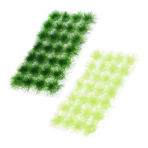 GRADENEVE 2 Kartons Mit 8–10 Mm Kunstrasen Für Miniaturlandschaften Realistisches Kunstrasen-Cluster- Für Den Modellbau von GRADENEVE