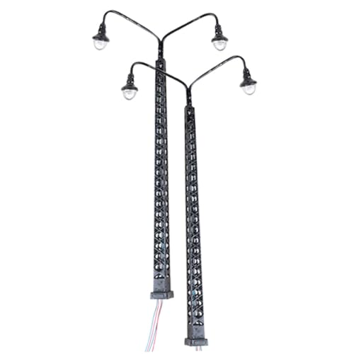 GRADENEVE 2 Stück Laternenpfähle Für Modelleisenbahnen Miniatur Lampen Für Spur Und Ideal Für Sandtisch Modellbau Und Mini Dekoration Hochwertiges Zubehör Für Landschaftsbau von GRADENEVE