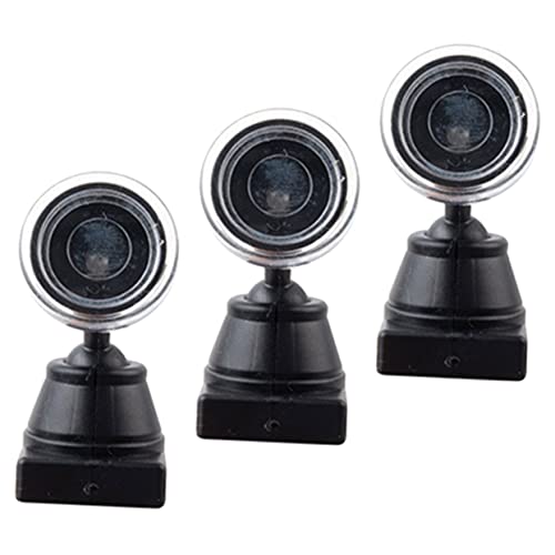 GRADENEVE 3 Stück Teiliges Miniatur LED Modellbau Modell Sandtisch Zubehör Lebensechte LED Dekoration für Modellbau Eisenbahn Detailreiche Miniatur straßenbeleuchtung Gelb von GRADENEVE