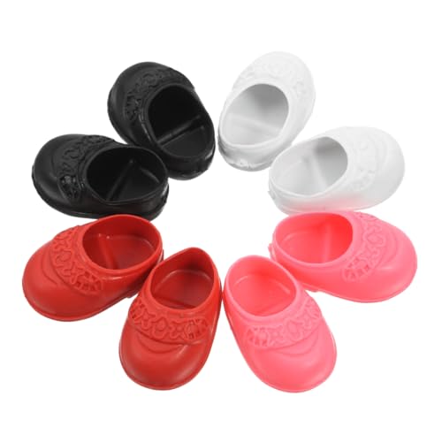 GRADENEVE 4Paare Mini Puppen Schuhe für Puppen Süße Flache Puppenschuhe Sammler Bequem und für Puppenmode von GRADENEVE