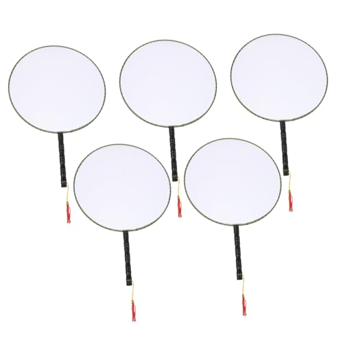 GRADENEVE 5 Stück Teiliges Blanko Malset Fächer DIY Art Painting Fan mit Aufhängeband Leere Bastelfächer für Kindergarten Malspaß und Kreative Handarbeit GRADENEVE 5 Stück Teiliges Blanko Malset Fächer DIY Art Painting Fan mit Aufhängeband Leere Bastelfächer für Kindergarten Malspaß und Kreative Handarbeit von GRADENEVE
