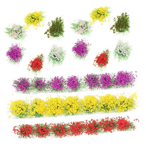 GRADENEVE 6 Boxen Kunstrasen Cluster, Künstliche Blumencluster, Gefälschte Blumencluster, Miniatur Bastelbedarf, Simulierte Blumencluster, Schmücken Sandtisch Ornament, DIY Sandtisch von GRADENEVE