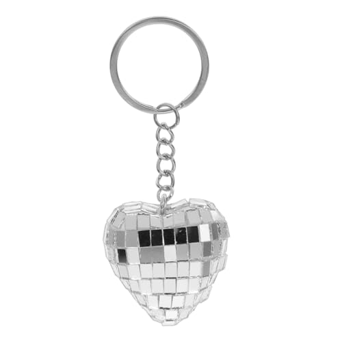 GRADENEVE Herzförmiger Disco Kugel Schlüsselanhänger Spiegelball Anhänger für Taschen Bachelorette Party Mitgebsel Retro Partydeko Geschenk von GRADENEVE