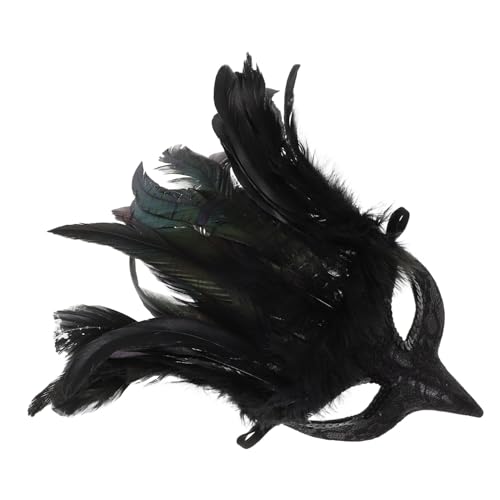 GRADENEVE Schwarze Maskenmaske Mit Federn Gothic-halbmaske Für Damen Und Herren Kostümaspekt Für Karneval Halloween Maskenbälle Und Partys Leicht Und Komfortabel GRADENEVE Schwarze Maskenmaske Mit Federn Gothic-halbmaske Für Damen Und Herren Kostümaspekt Für Karneval Halloween Maskenbälle Und Partys Leicht Und Komfortabel von GRADENEVE