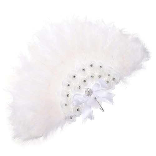 GRADENEVE Vintage Handfächer mit Federn Faltfächer Handheld Fans Leicht Tragbar für Hochzeit Party Tanz Dekoration Damen Frauen Geschenk GRADENEVE Vintage Handfächer mit Federn Faltfächer Handheld Fans Leicht Tragbar für Hochzeit Party Tanz Dekoration Damen Frauen Geschenk von GRADENEVE