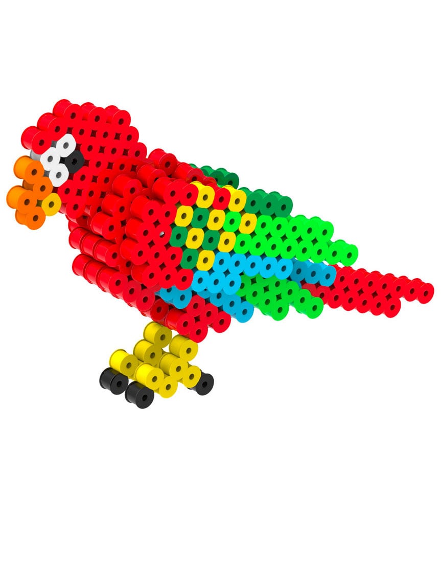 3D-Bügelperlen-Set Papagei mit Zubehör von GRAINES CREATIVES