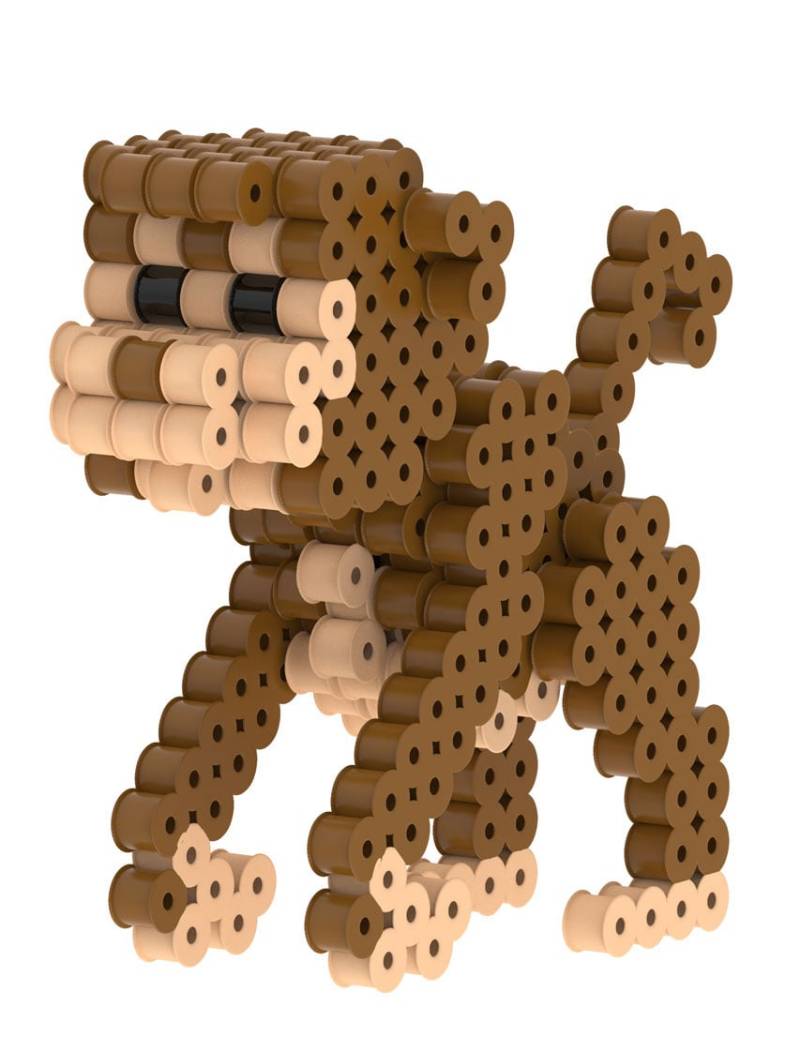 Bügelperlen-Set 3D Affe Bastelspaß für Kinder von GRAINES CREATIVES