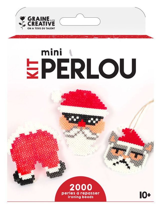 Bügelperlen-Set Weihnachtsmann DIY Bastelset 2000 Perlen von GRAINES CREATIVES