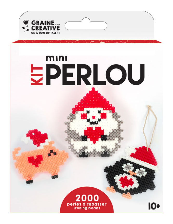 Bügelperlen-Set Weihnachtstiere 2000 Perlen für Bastelspaß von GRAINES CREATIVES